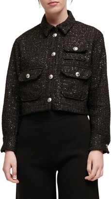 Maje Cenatelli Sequin Tweed Jacket - ShopStyle