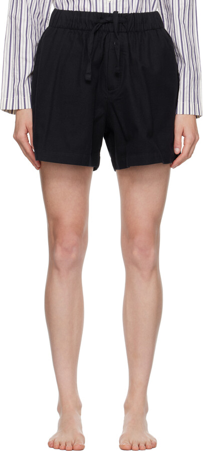 Tekla Black Drawstring Pyjama Shorts - ShopStyle Pajamas
