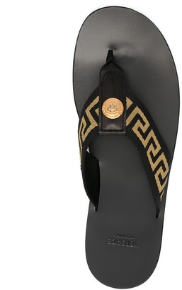 Versace Greca pattern flip flops