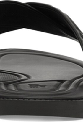 Fendi Black leather slides