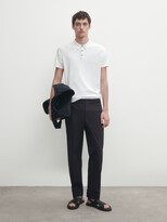Thumbnail for your product : Massimo Dutti Short Sleeve Cotton Polo Sweater