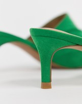 Thumbnail for your product : ASOS DESIGN Wide Fit Salary knotted heeled mules