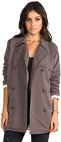 Thumbnail for your product : Obey Chelsea Trench Coat with Removable Faux Fur Collar
