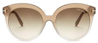 Tom Ford Eyewear - Monica Acetate Sunglasses - Womens - Beige