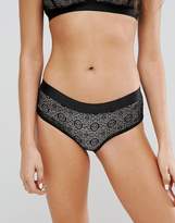 Thumbnail for your product : Monki Lace Elastic Hem Hipster Briefs