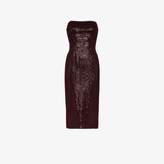 Thumbnail for your product : HANEY Martina strapless sequin midi dress