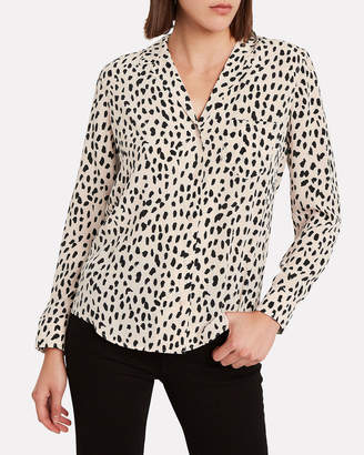 Rails Rebel Cheetah-Printed Silk Shirt