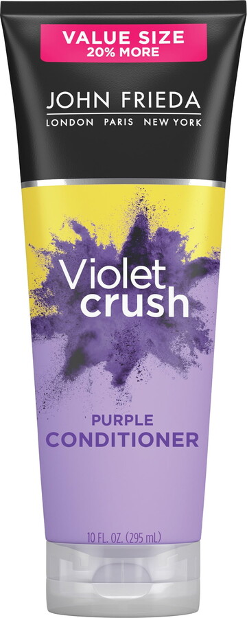 John Frieda Violet Crush Purple Conditioner for Brassy Blonde Hair, Restore and Moisturize, 10 fl oz