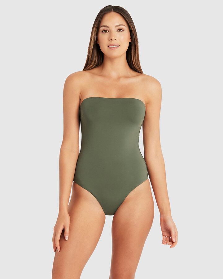 Sea Level Australia Women's Green Swimwear Essentials High Leg