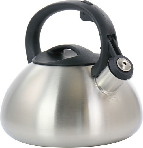 Elitra Stove Top Whistling Fancy Kettle - Stainless Steel Tea Pot with  Ergonomic Handle - 2.7 Qt / 2.6 L - Black