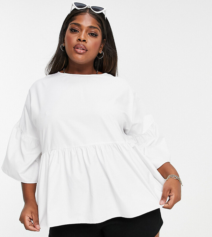 Smocked Top Plus Size | Shop the world's largest collection of fashion |  ShopStyle