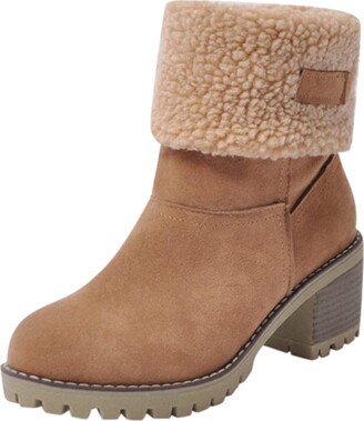 square heel snow boots