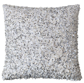 white sequin throw