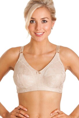 M's Cotton Blend & Lace Non Wired Total Support Bra B-H - ShopStyle Plus  Size Lingerie