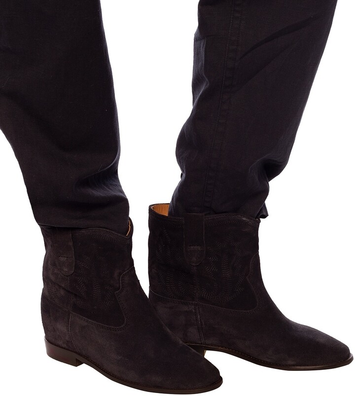 Isabel Marant 'Crisi' Stitched Ankle Boots Women's Black - ShopStyle