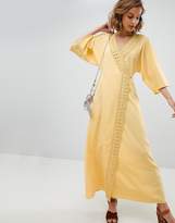 Thumbnail for your product : ASOS Design DESIGN maxi dress with crochet trim