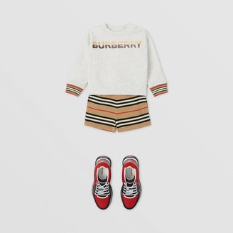 Burberry Childrens Icon Stripe Cotton Shorts