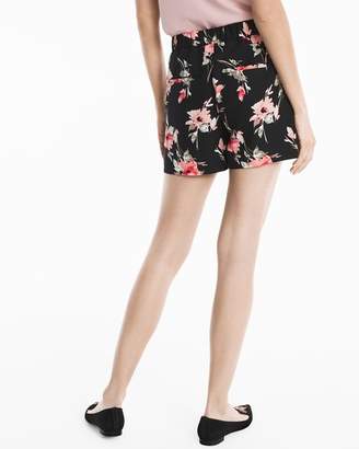 Whbm 4-Inch Floral Print Shorts