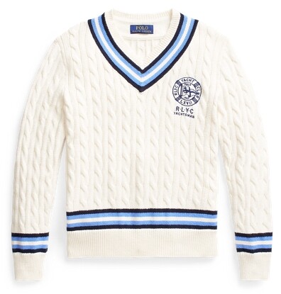 Polo Ralph Lauren Ralph Lauren Embroidered Cotton Cricket Sweater -  ShopStyle