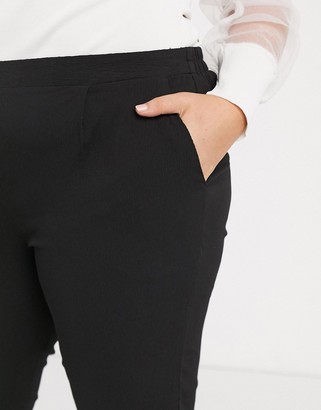 Simply Be tapered pants in black