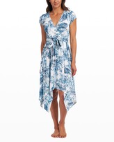 Thumbnail for your product : La Blanca Tranquility Palm Tie-Front Surplice Dress