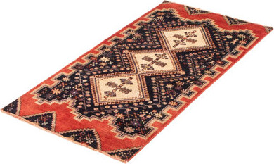 Bloomsbury Market One Of Kind Handmade Melis Navy Rug 2'11\