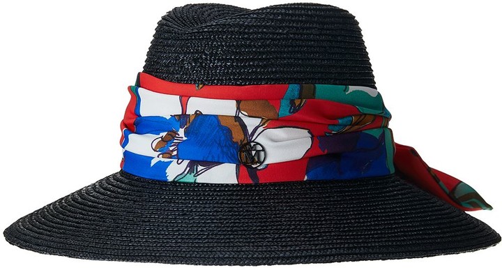 Womens Accessories Hats Maison Michel Kate Handkerchief Fedora Hat in Black 