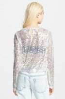 Thumbnail for your product : Glamorous Long Sleeve Sequin Tee