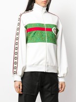 Thumbnail for your product : Gucci Lace Panel Logo Track Jacket