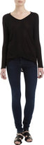 Thumbnail for your product : Barneys New York CO-OP Leather Inset Forearm Long Sleeve Top