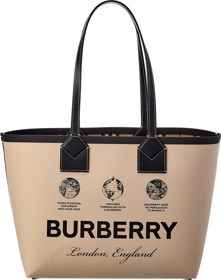 Burberry Heritage Large Canvas & Leather Tote - ShopStyle