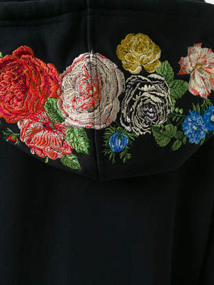 Sport Max Code embroidered rose zipped sweatshirt