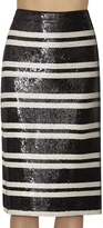 Thumbnail for your product : Alice + Olivia Rue Embellished Stripe Pencil Skirt