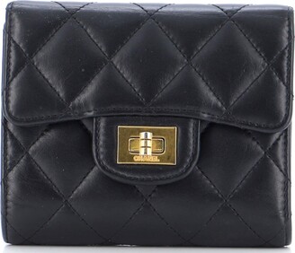 CHANEL Caviar Quilted Long Flap Wallet Dark Brown 65751