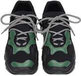 Thumbnail for your product : N°21 N.21 Billy Black-green Fabric Sneakers