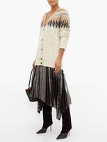 Thumbnail for your product : Altuzarra Sita Fair-isle Wool-blend Cable-knit Cardigan - Womens - Ivory Multi