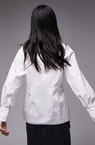 Thumbnail for your product : Topshop Pleated Waist Poplin Shirt