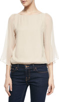 Thumbnail for your product : Alice + Olivia Briar Bell Sleeve Boat-Neck Top