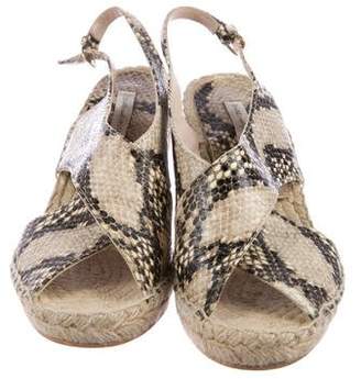 Diane von Furstenberg Embossed Wedge Sandals