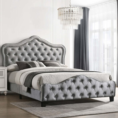 Mercer41 Georgiana Upholstered Eastern King Panel Bed