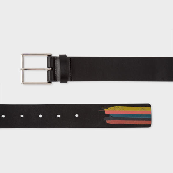 PAUL SMITH Men's Belt Orig. Retail $250 USD Leather Marquetry 30" New w/Tags 