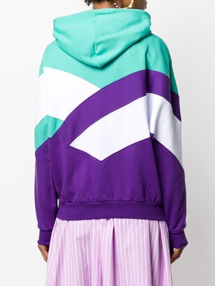 MSGM Colour-Block Hooded Sweatshirt
