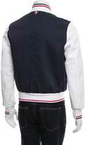 Thumbnail for your product : Thom Browne Leather-Accented Bomber Jacket