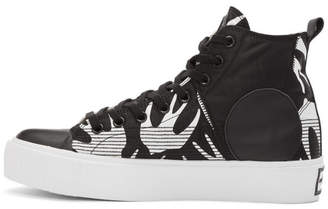 McQ Black and White Plimsoll Platform High Sneakers