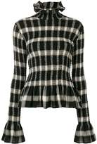 Thumbnail for your product : MM6 MAISON MARGIELA high-neck check top