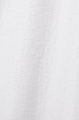 Roland Mouret Aldrich Strapless Frayed Cloque Midi Dress - White