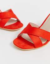 Thumbnail for your product : Park Lane wide fit tie leg block heeled sandals