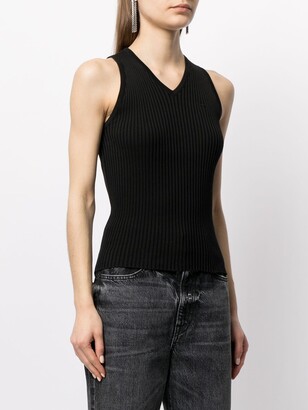 Chanel Pre Owned 1998 Ribbed Sleeveless Top