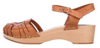 Swedish Hasbeens Leather Multistrap Sandals