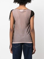 Thumbnail for your product : DSQUARED2 Draped Sheer Silk-Blend Blouse